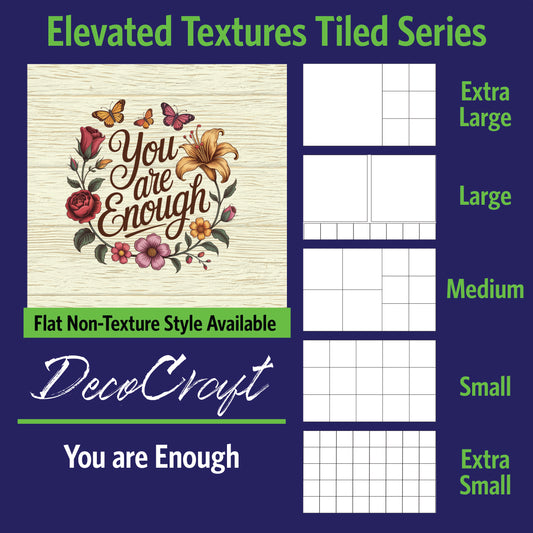 DecoCraft - Scenic Elevated Texture Tiles - You are Enough