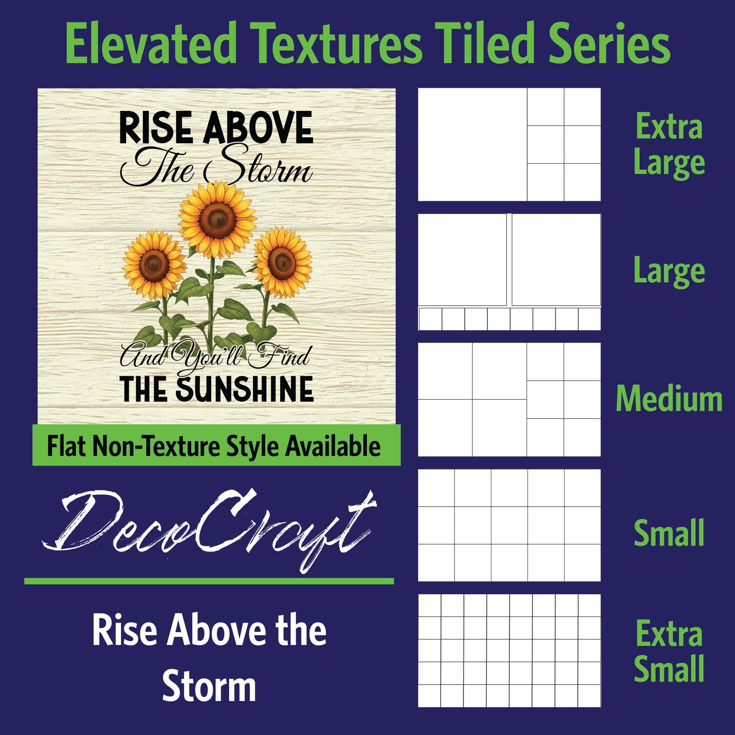 DecoCraft - Scenic Elevated Texture Tiles - Rise Above the Storm