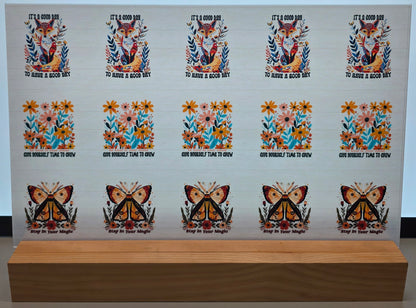 DecoCraft - Scenic Elevated Texture Tiles - Boho Affirmations