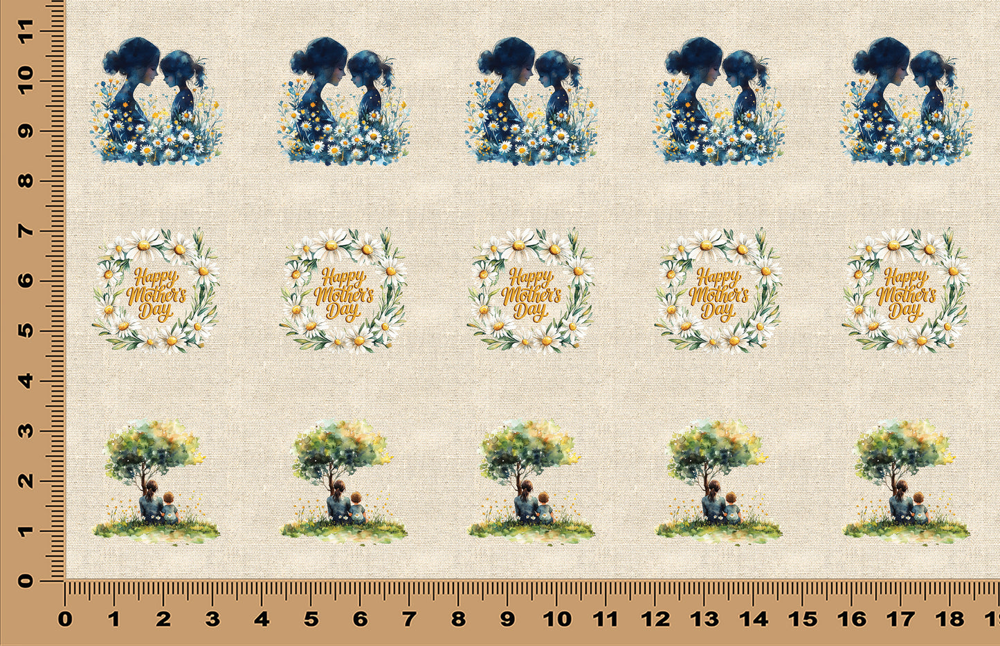 DecoCraft - Scenic Elevated Texture Tiles - A Mother's Love