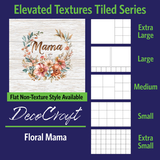 DecoCraft - Scenic Elevated Texture Tiles - Floral Mama