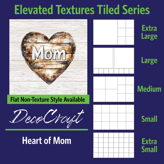 DecoCraft - Scenic Elevated Texture Tiles - Heart of Mom