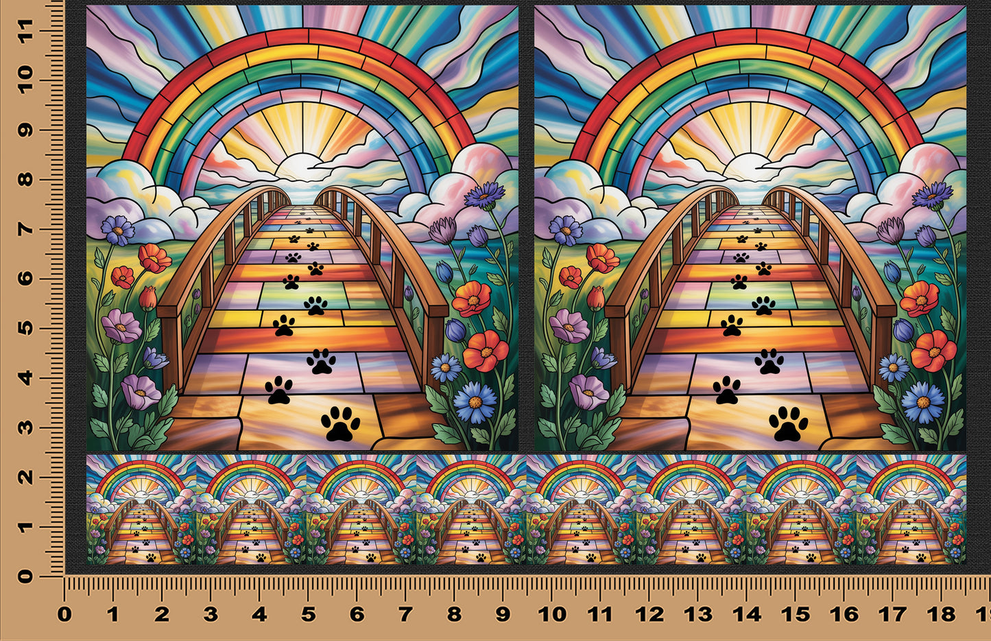 DecoCraft - Scenic Elevated Texture Tiles - Paw Prints to Heaven
