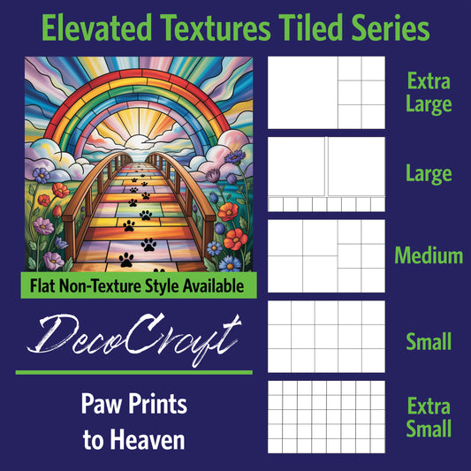 DecoCraft - Scenic Elevated Texture Tiles - Paw Prints to Heaven