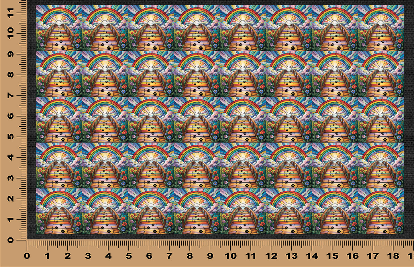 DecoCraft - Scenic Elevated Texture Tiles - Paw Prints to Heaven