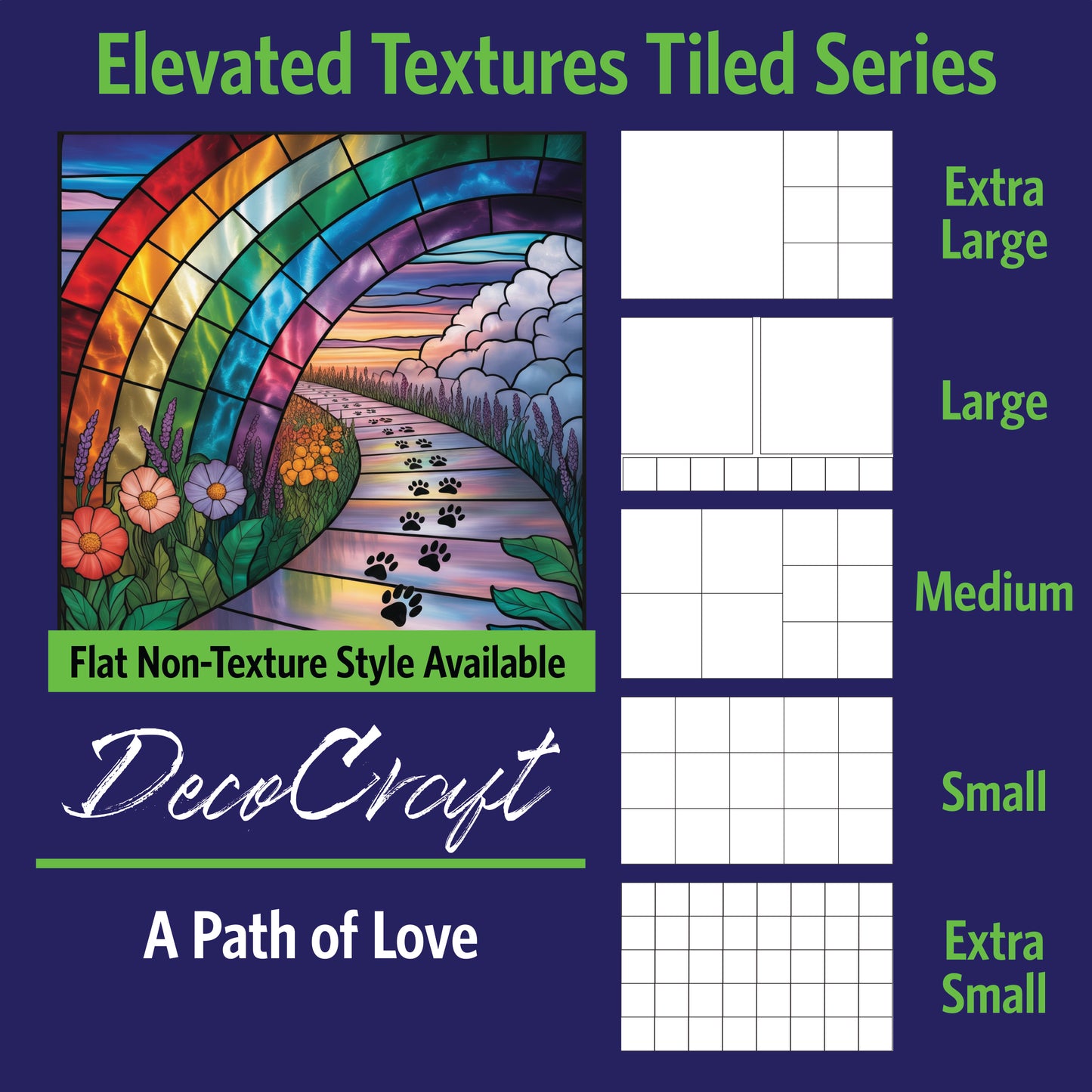 DecoCraft - Scenic Elevated Texture Tiles - A Path of Love