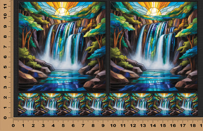DecoCraft - Scenic Elevated Texture Tiles - Emerald Falls