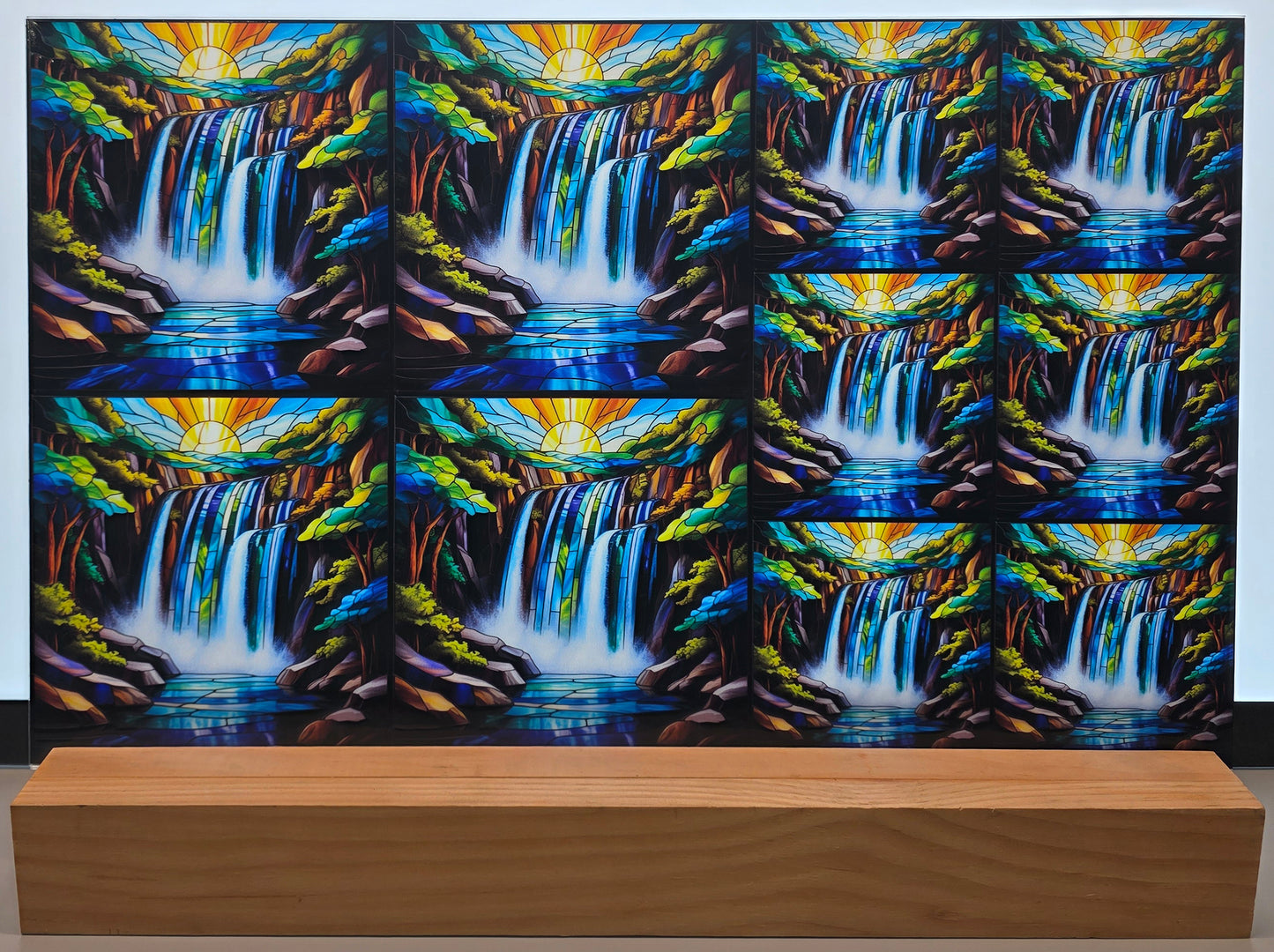 DecoCraft - Scenic Elevated Texture Tiles - Emerald Falls