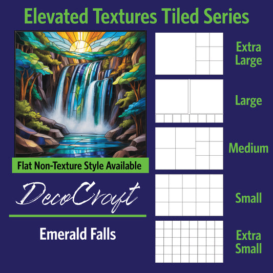 DecoCraft - Scenic Elevated Texture Tiles - Emerald Falls