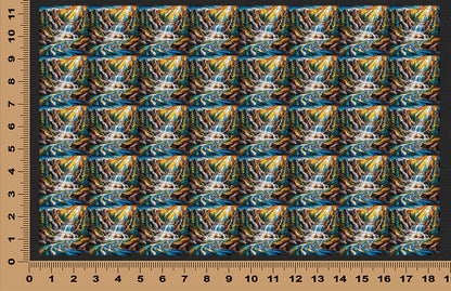 DecoCraft - Scenic Elevated Texture Tiles - Golden Falls