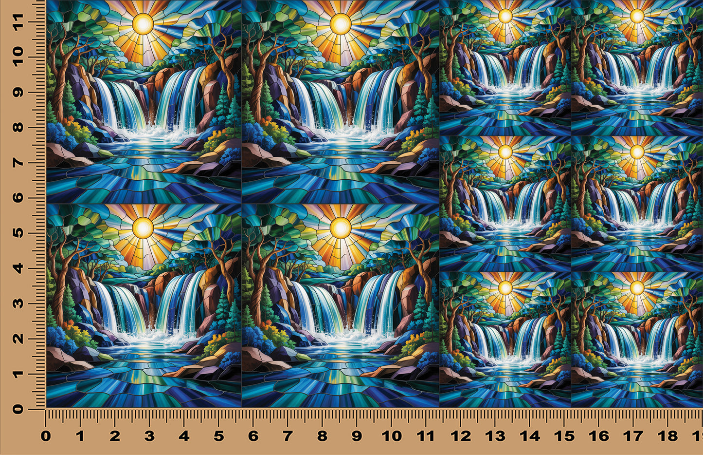 DecoCraft - Scenic Elevated Texture Tiles - Sunfire Cascade