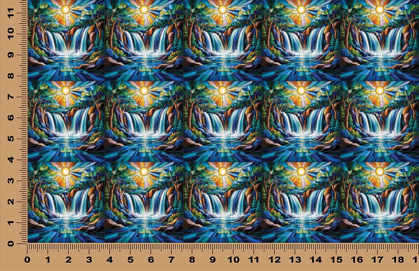 DecoCraft - Scenic Elevated Texture Tiles - Sunfire Cascade