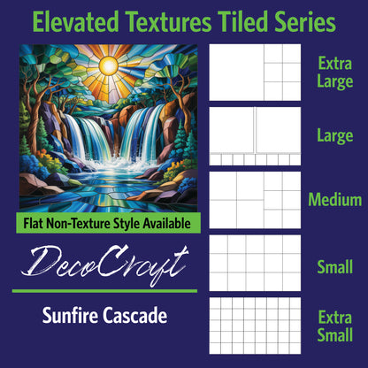 DecoCraft - Scenic Elevated Texture Tiles - Sunfire Cascade