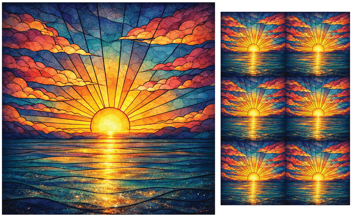 DecoCraft - Studio 1375 - Scenic Tiles Series - Radiant Horizon Glow