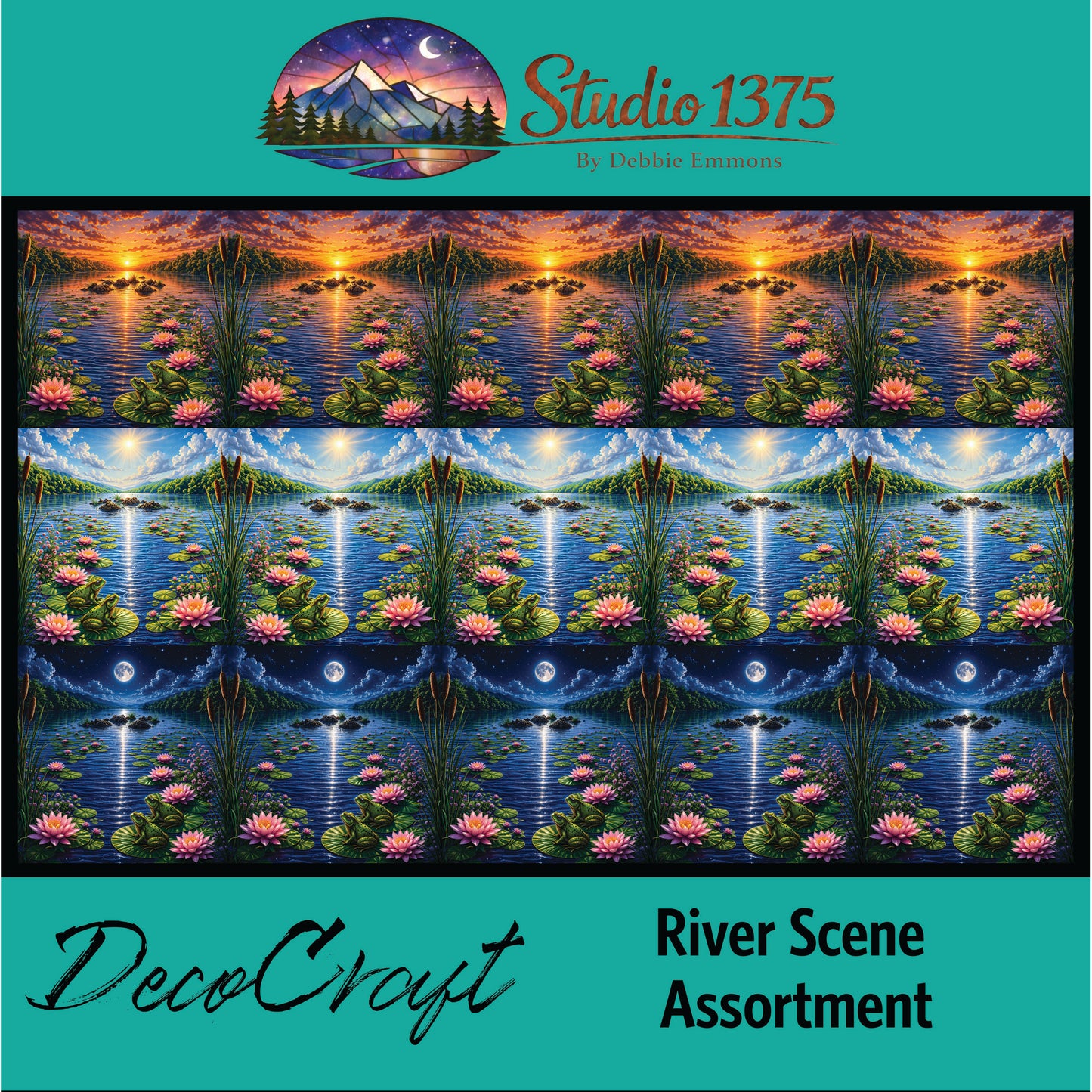 DecoCraft - Studio 1375 - Scenic Tiles Series - River Scene Assortment