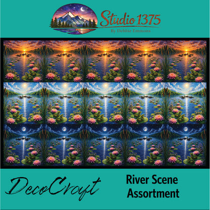 DecoCraft - Studio 1375 - Scenic Tiles Series - River Scene Assortment