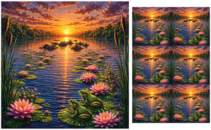 DecoCraft - Studio 1375 - Scenic Tiles Series - River at Sunset