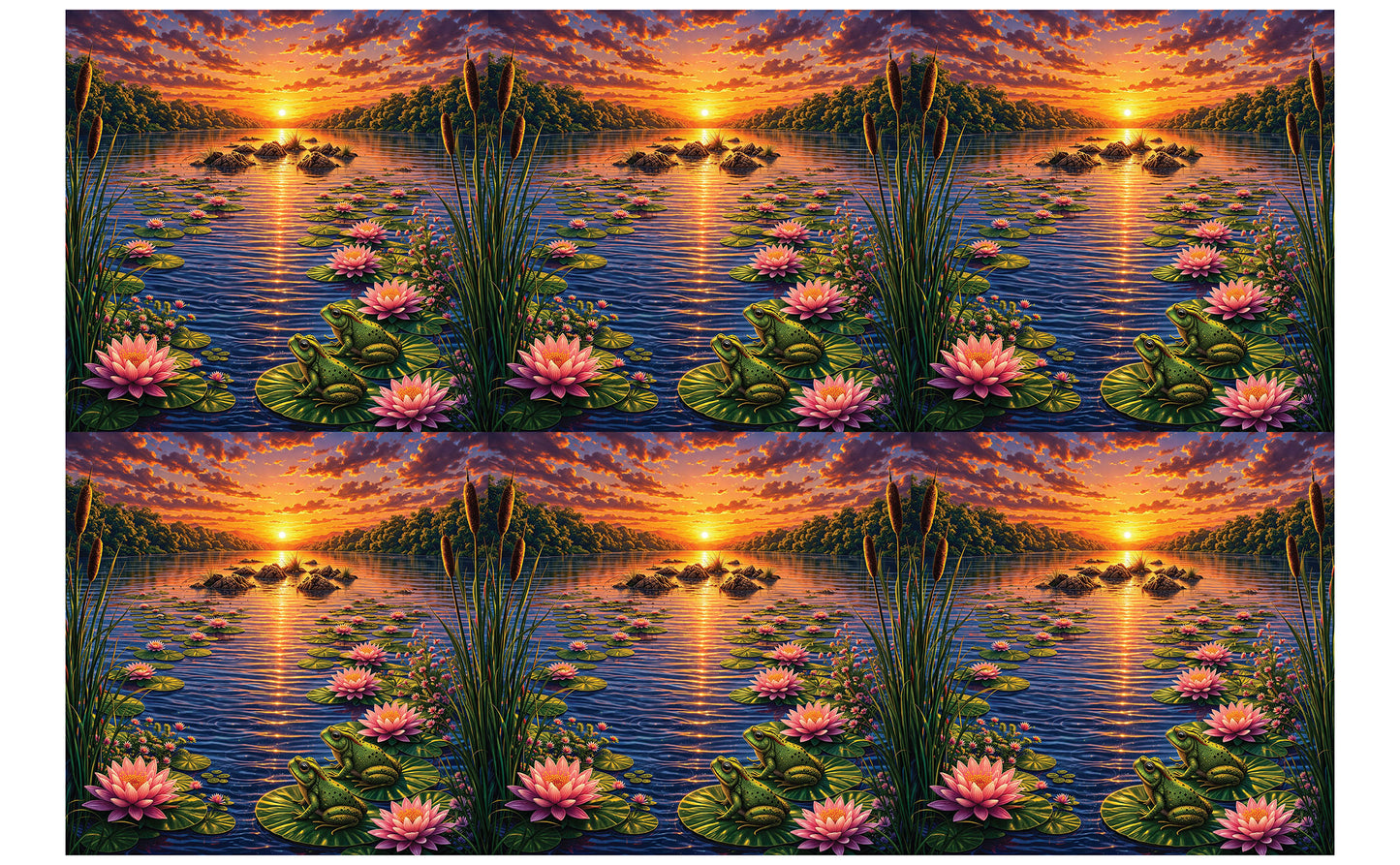 DecoCraft - Studio 1375 - Scenic Tiles Series - River at Sunset