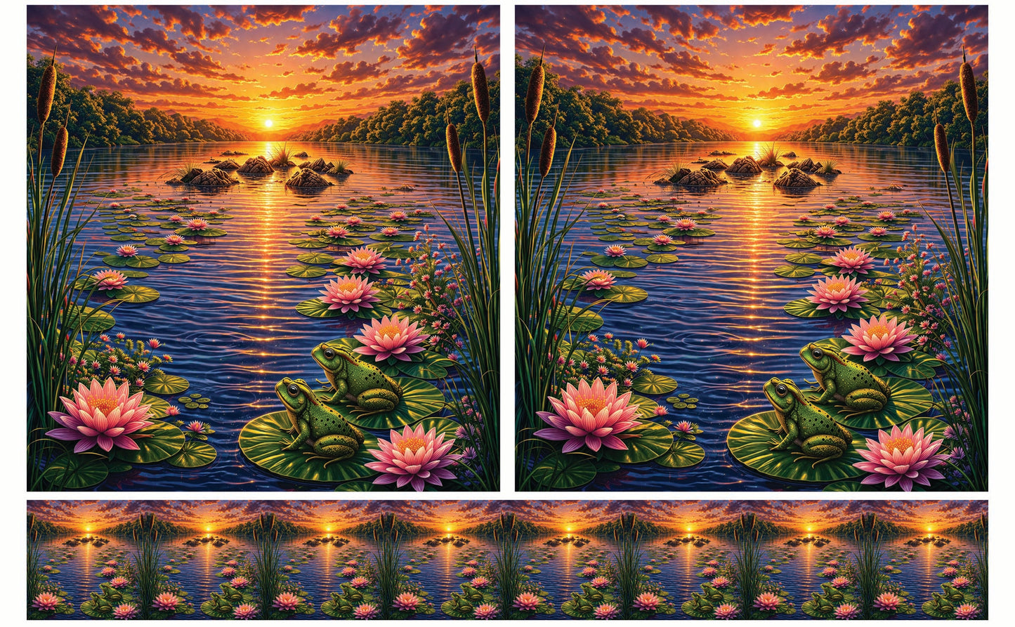 DecoCraft - Studio 1375 - Scenic Tiles Series - River at Sunset