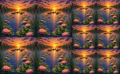 DecoCraft - Studio 1375 - Scenic Tiles Series - River at Sunset