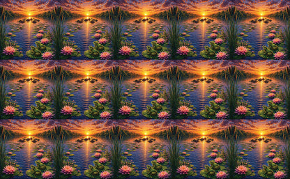DecoCraft - Studio 1375 - Scenic Tiles Series - River at Sunset