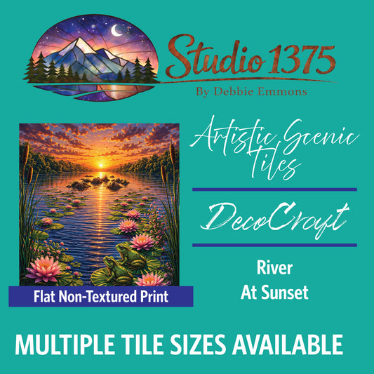 DecoCraft - Studio 1375 - Scenic Tiles Series - River at Sunset