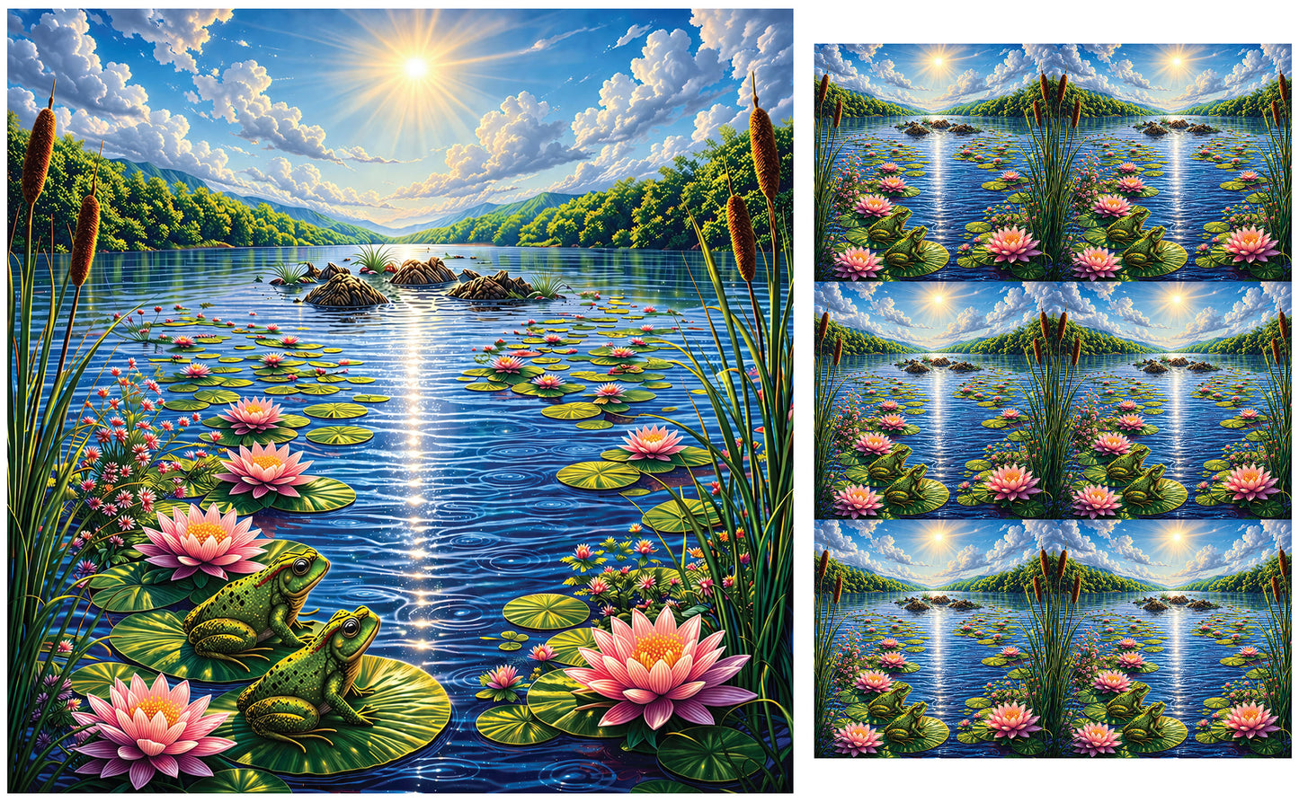 DecoCraft - Studio 1375 - Scenic Tiles Series - River at High Noon