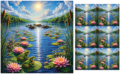 DecoCraft - Studio 1375 - Scenic Tiles Series - River at High Noon