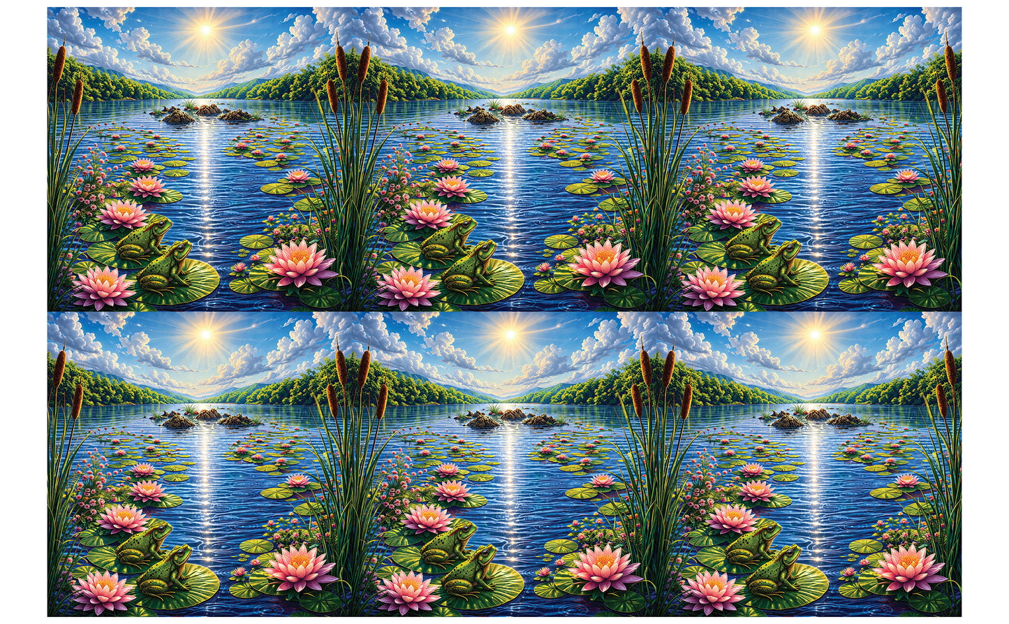 DecoCraft - Studio 1375 - Scenic Tiles Series - River at High Noon