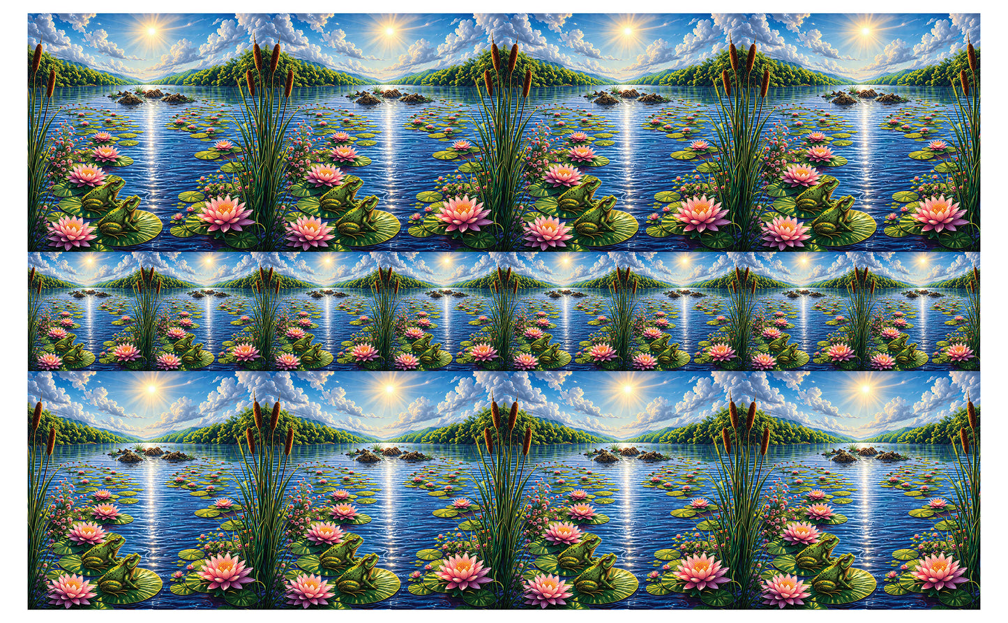 DecoCraft - Studio 1375 - Scenic Tiles Series - River at High Noon