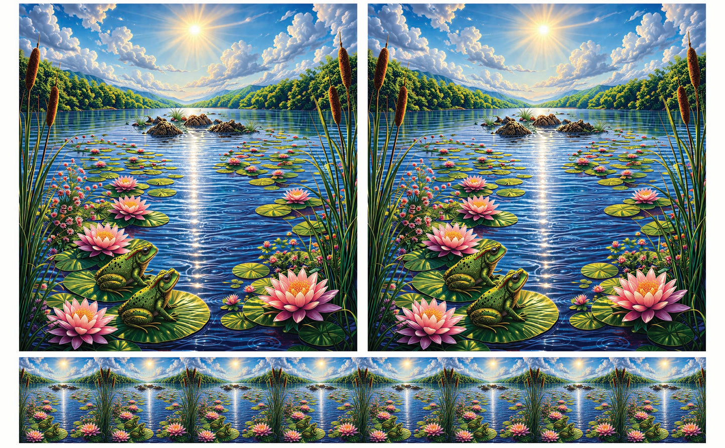 DecoCraft - Studio 1375 - Scenic Tiles Series - River at High Noon