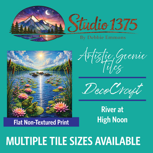 DecoCraft - Studio 1375 - Scenic Tiles Series - River at High Noon
