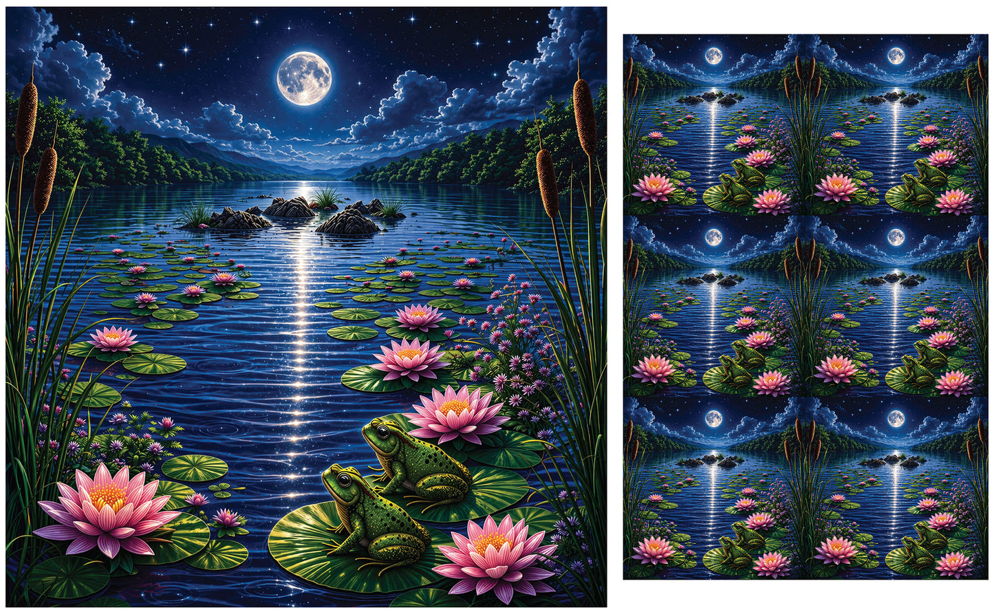 DecoCraft - Studio 1375 - Scenic Tiles Series - River at Night