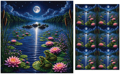 DecoCraft - Studio 1375 - Scenic Tiles Series - River at Night