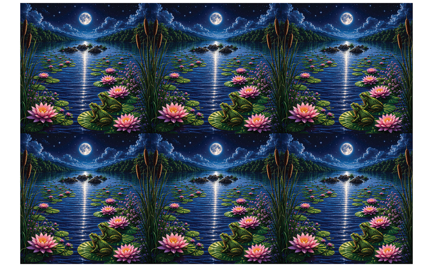 DecoCraft - Studio 1375 - Scenic Tiles Series - River at Night