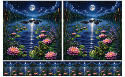 DecoCraft - Studio 1375 - Scenic Tiles Series - River at Night