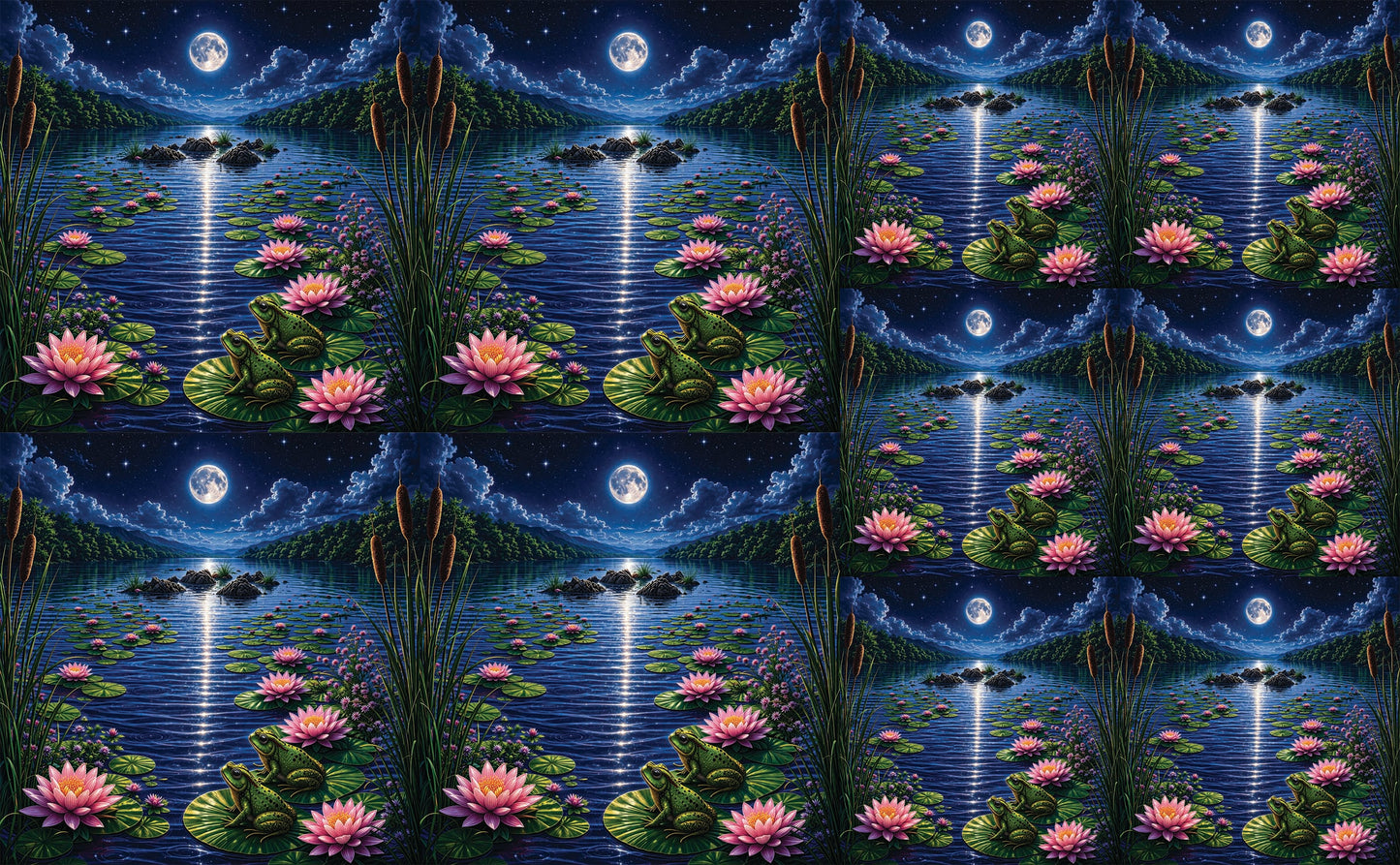DecoCraft - Studio 1375 - Scenic Tiles Series - River at Night