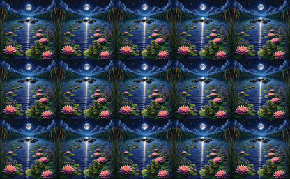 DecoCraft - Studio 1375 - Scenic Tiles Series - River at Night