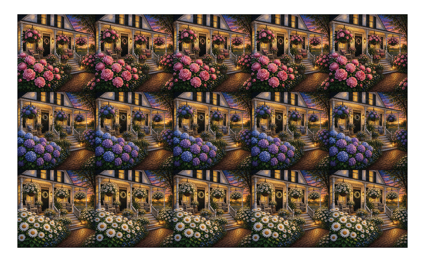 DecoCraft - Studio 1375 - Scenic Tiles Series - Twilight Porch Assortment I