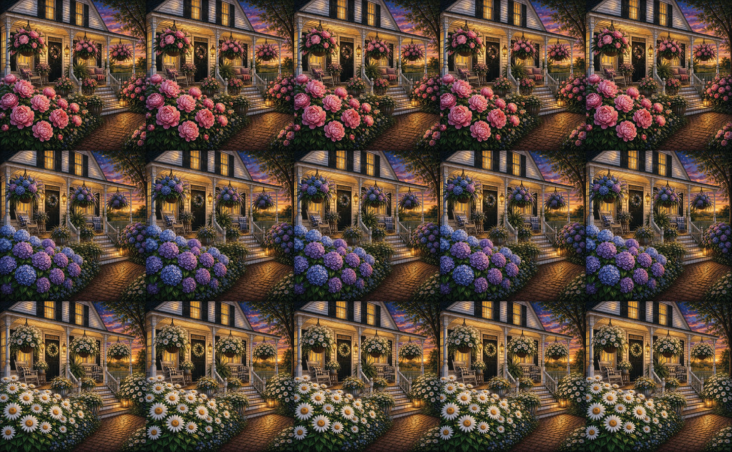 DecoCraft - Studio 1375 - Scenic Tiles Series - Twilight Porch Assortment I