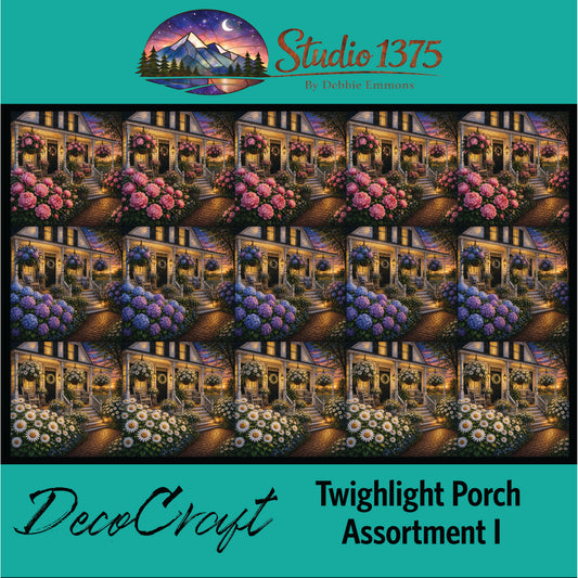 DecoCraft - Studio 1375 - Scenic Tiles Series - Twilight Porch Assortment I