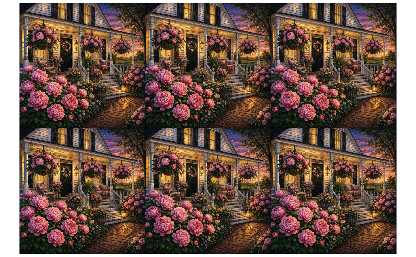 DecoCraft - Studio 1375 - Scenic Tiles Series - Blush Peony