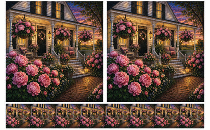 DecoCraft - Studio 1375 - Scenic Tiles Series - Blush Peony