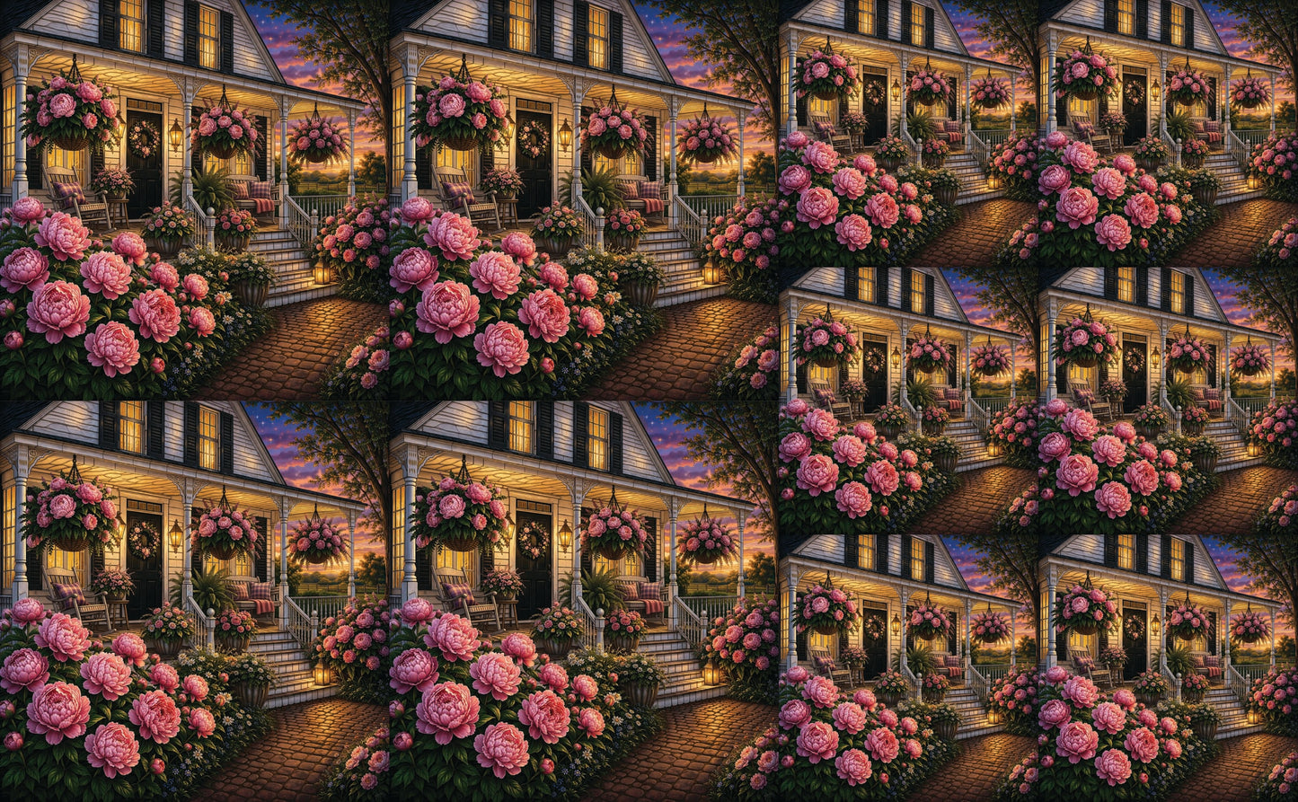 DecoCraft - Studio 1375 - Scenic Tiles Series - Blush Peony