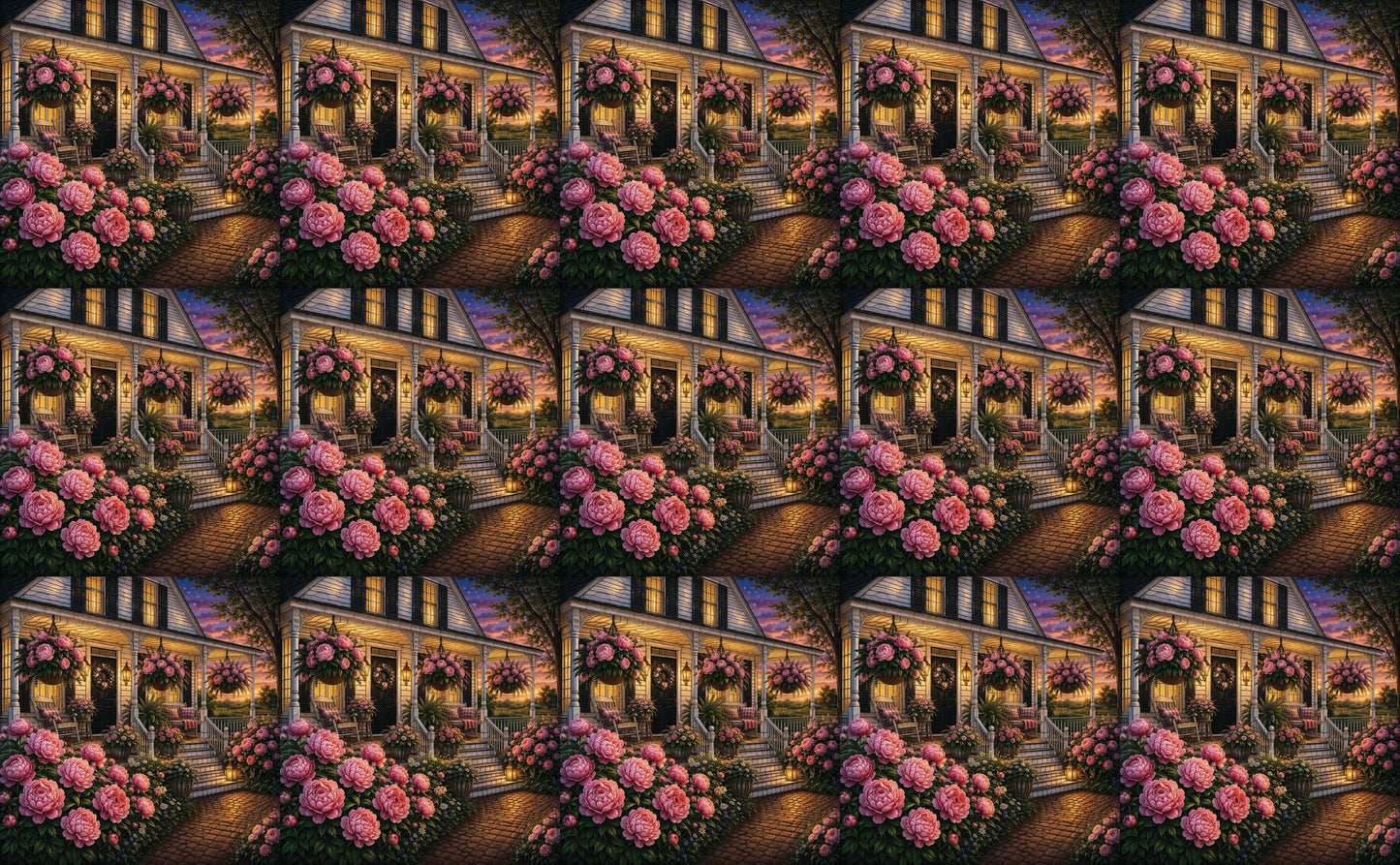 DecoCraft - Studio 1375 - Scenic Tiles Series - Blush Peony