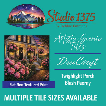 DecoCraft - Studio 1375 - Scenic Tiles Series - Blush Peony