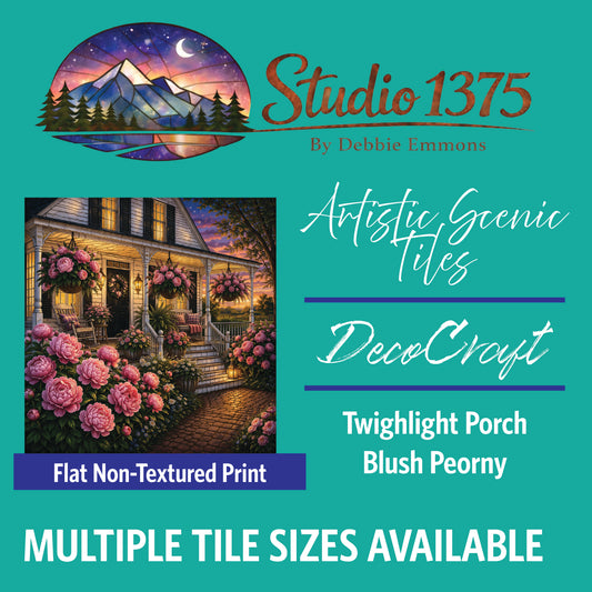 DecoCraft - Studio 1375 - Scenic Tiles Series - Blush Peony