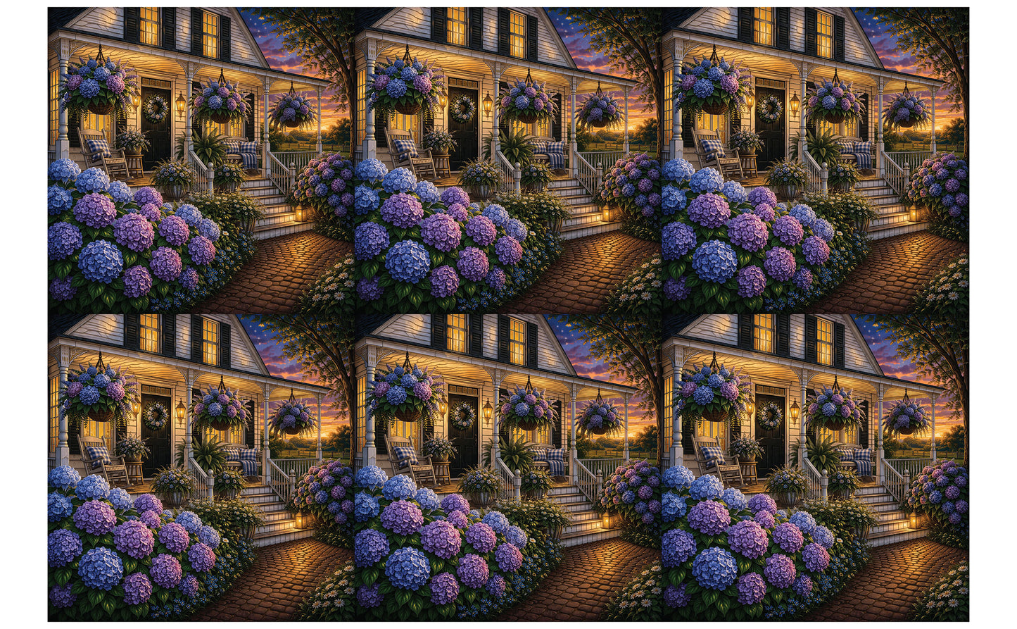 DecoCraft - Studio 1375 - Scenic Tiles Series - Hydrangea Hour
