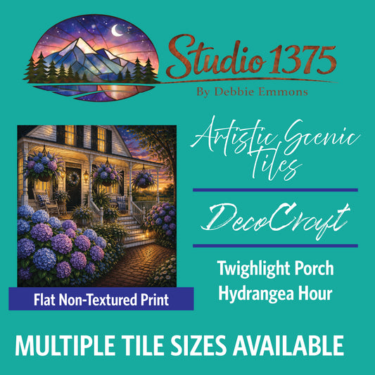 DecoCraft - Studio 1375 - Scenic Tiles Series - Hydrangea Hour