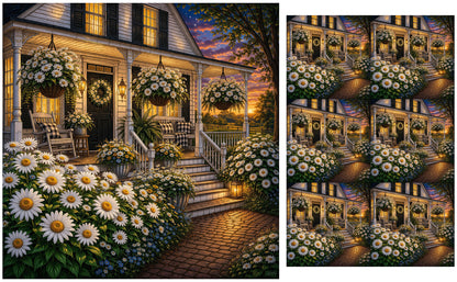 DecoCraft - Studio 1375 - Scenic Tiles Series - Daisy Cottage